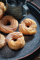 Sweet and fresh spanish donuts baked at home