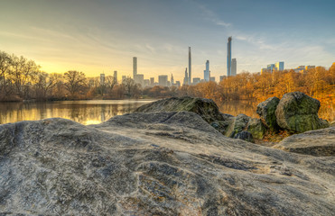 Central Park, New York City at the lake
