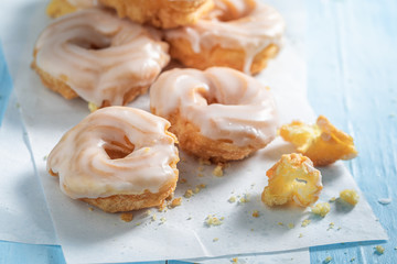 Homemade and tasty spanish donuts ready to eat