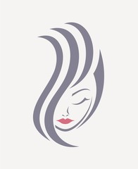 Design of fashion woman face icon
