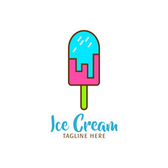 Ice Cream Logo Template Stock Vectors