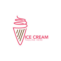 Ice Cream Logo Template Stock Vectors