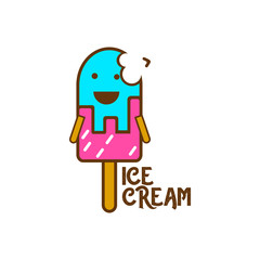 Obraz na płótnie Canvas Ice Cream Logo Template Stock Vectors