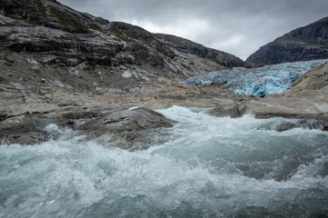 Nigardsbreen, Jostedalsbreen Glacier in Norway, August 2018