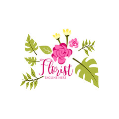 Florist Logo Images Stock Vector