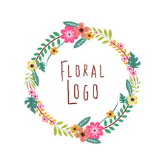 Florist Logo Images Stock Vector
