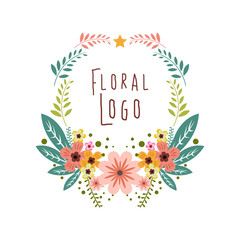Florist Logo Images Stock Vector