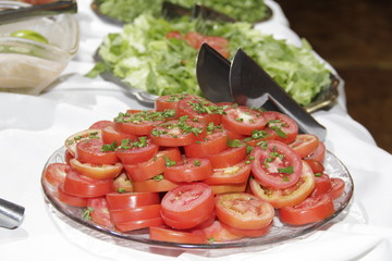 Salada de alface e tomate