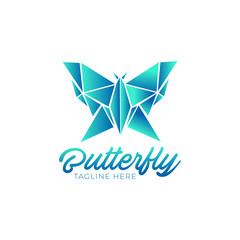 Butterfly Logo Design Vector Illustration