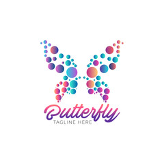 Butterfly Logo Design Vector Illustration