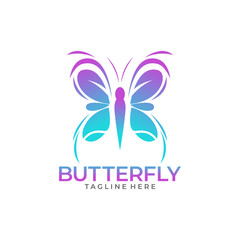 Butterfly Logo Design Vector Illustration