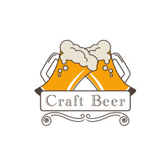 Craft Beer Logo Design Template