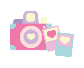 happy valentines day, photo camera heart love icon