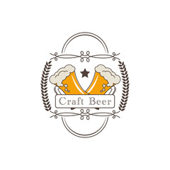 Craft Beer Logo Design Template