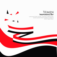 Yemen flag vector. can be used for Independence Day celebrations or other events