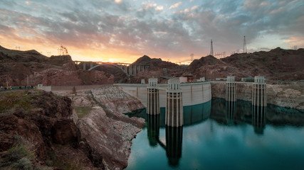 Panorama of the Hoover Dam from the Arizona Side