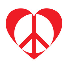 Peace and love symbol