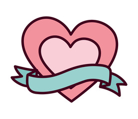 happy valentines day, cute heart love ribbon ornament