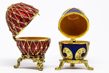 Russian souvenir, egg casket copy of Faberge