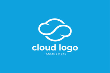 Obraz premium cloud logo icon vector isolated