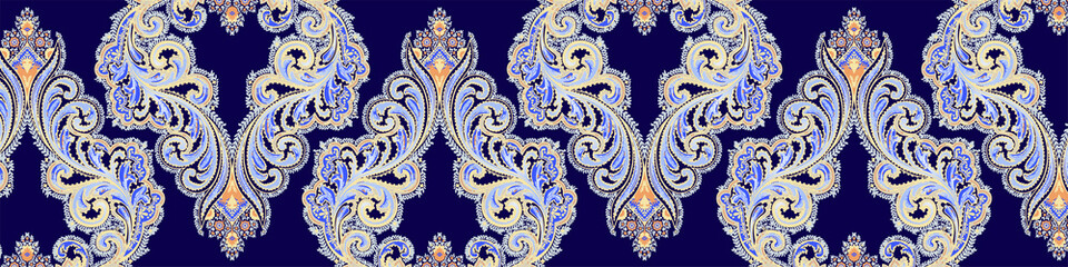 Elegant beautiful dark paisley element