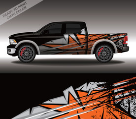 Car wrap decal design vector, custom livery race rally car vehicle sticker and tinting.