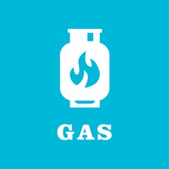 Liquid Propane Gas. Vector icon on a homogeneous background.