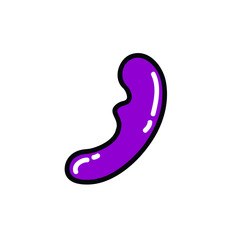 dildo sex toy doodle icon, vector illustration