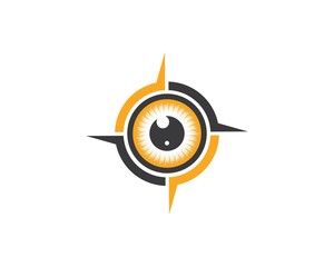 optical eye icon Logo vector Template illustration