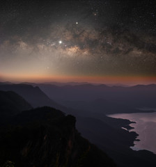 Observers at night have stars, milky way and galaxies filled the dark sky.