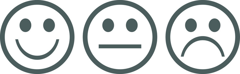 Fototapeta premium illustration vector icon of smile and sad emoji