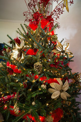 Christmas tree with natural decorations