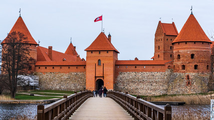 Fototapeta na wymiar Old castle in Trakai, Lithuania, Eastern Europe