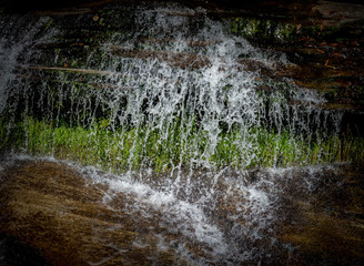 Falling water freeze framed creating lace like designs
