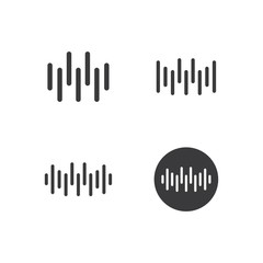 sound wave ilustration logo vector icon template