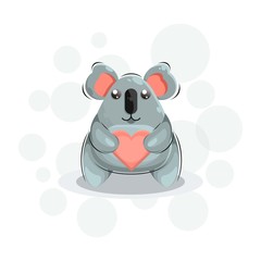 Cute animal little koala illustration Premium Vector