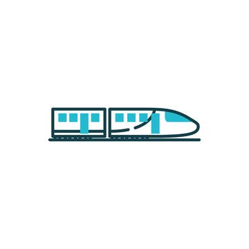 Isolated bullet train vehicle vector design