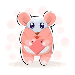 Cute animal little hamster illustration Premium Vector