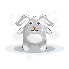 Cute animal little rabbit illustration Premium Vector