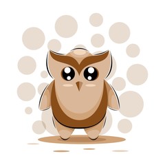 Cute animal little owl illustration Premium Vector
