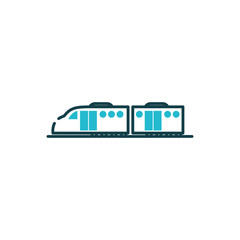 Isolated bullet train vehicle vector design