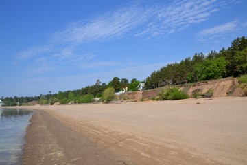Picturesque coastal strip near the country recreation area