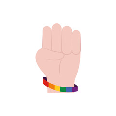 Isolated lgtbi bracelet vector design