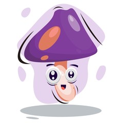 Obraz na płótnie Canvas adorable cute mushroom mascot premium vector