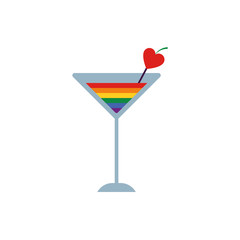 Isolated lgtbi martini vector design