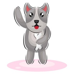 adorable cute dog mascot premium vector