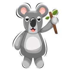 adorable cute koala mascot premium vector