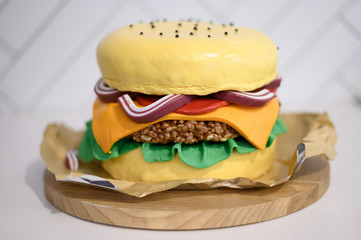 hamburger burger cake decorating