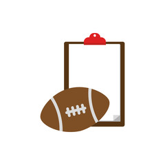 American football ball and document vector design