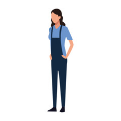 avatar woman standing wearing casual clothes, colorful design